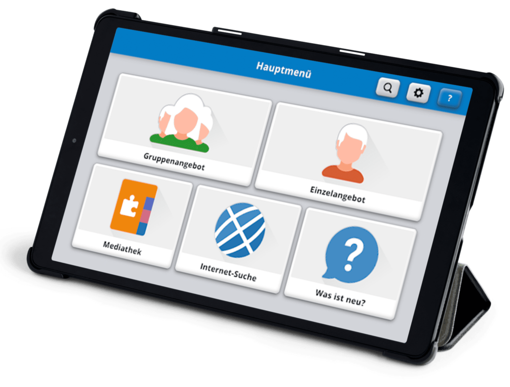 Betreuer-App von Media4Care - Ihr tragbares Materiallager mit vorgefertigten Betreuungseinheiten, auch als Betreuer-Tablet bekannt