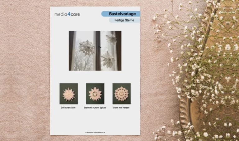 Zusatzmaterialien für Seniorenbetreuung - Bastelschablone von Media4Care