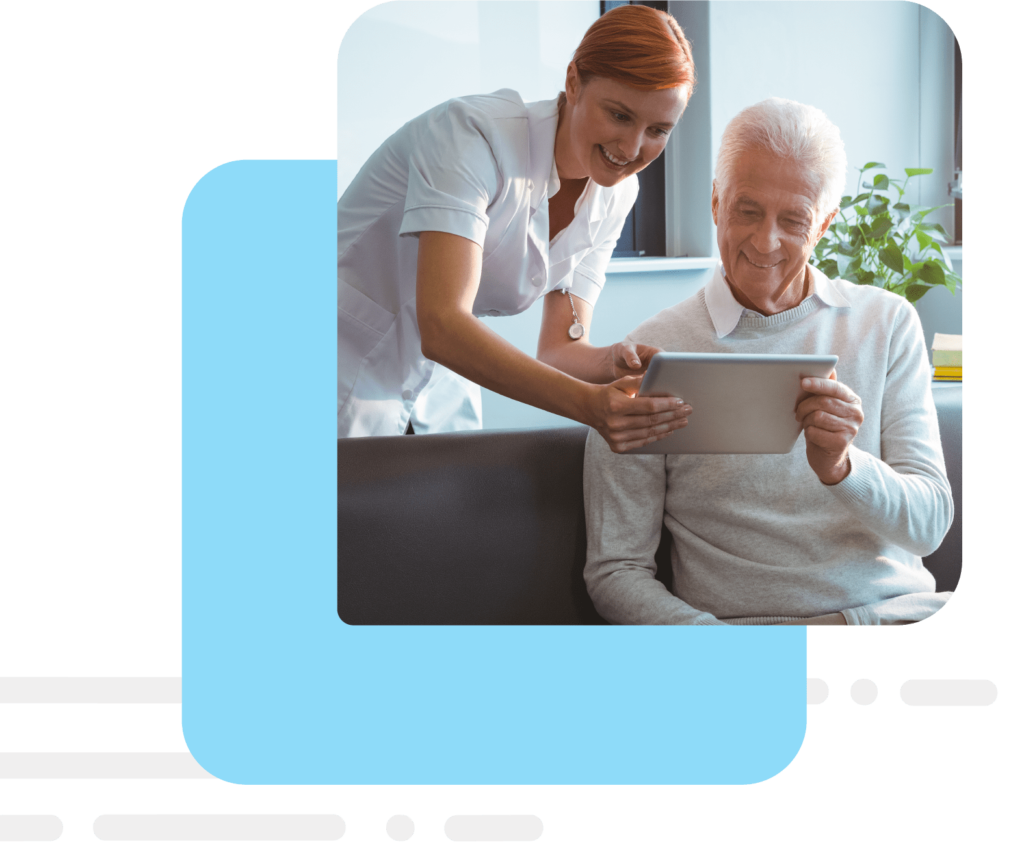 Das Betreuer-Tablet ist ohne Einarbeitungszeit einsetzbar und dient als Material- und Wissensquelle für Betreuungskräfte - für professionelle und nachhaltige Seniorenbetreuung.