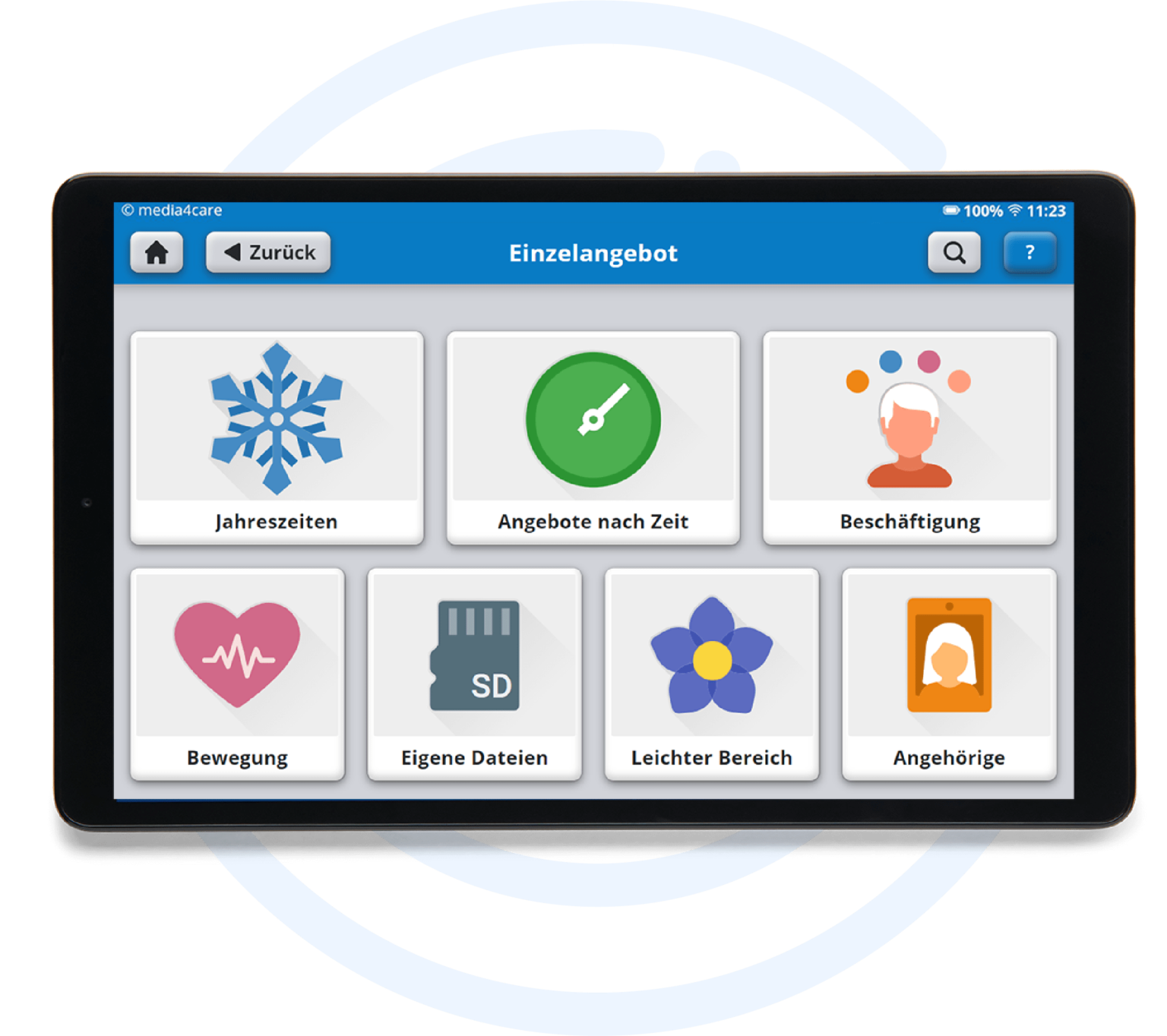App für die Seniorenbetreuung