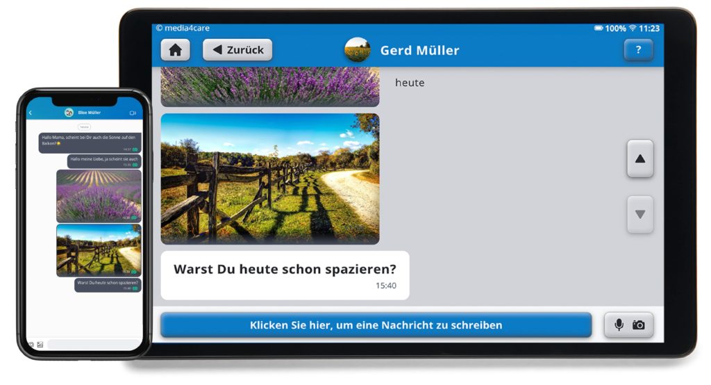 Videotelefonie für Senioren - einfach Nachrichten schreiben oder direkt per Video anrufen