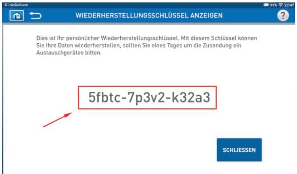 Wiederherstellung Step 3
